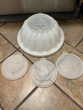 Molde de gelatina vintage Tupperware Jel-N-Serve com 4 inserções diferentes comprar usado  Enviando para Brazil