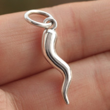 Pingente de prata esterlina 925 sólido chifre italiano pimenta pulseira ajuste, usado comprar usado  Enviando para Brazil