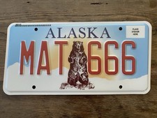 Usado, Placa de licença Alaska Kodiak Standing Bear MAT 666 2020 Triple 6 FRETE GRÁTIS comprar usado  Enviando para Brazil