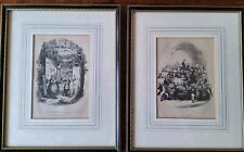 Pair antique etchings for sale  HASTINGS