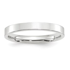 Usado, Aliança de casamento ouro branco 14k 3 mm peso padrão liso ajuste confortável tamanho 8 comprar usado  Enviando para Brazil