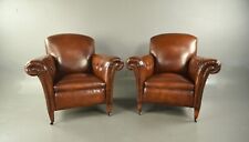 Pair victorian leather for sale  CHELMSFORD