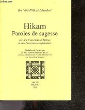 Hikam paroles sagesse d'occasion  Saint-Denis-de-Pile
