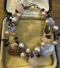 Gemstone bracelet freshwater for sale  LYDNEY