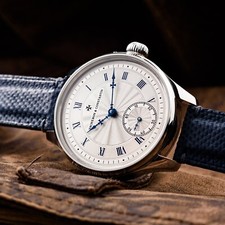 Antigo relógio de pulso masculino suíço personalizado Vacheron Constantin mostrador branco, usado comprar usado  Enviando para Brazil