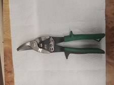 Tesoura de corte estanho tesoura chapa de metal ferramenta manual vintage alças verdes 10” comprar usado  Enviando para Brazil