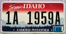 Targa idaho originale usato  Biella