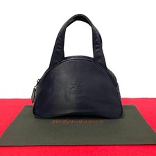 Bolsa de mão de náilon logotipo Yves Saint Laurent azul marinho autêntica, usado comprar usado  Enviando para Brazil