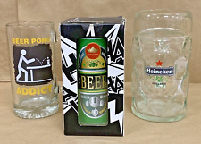 Lote de caneca e jogo vintage para festa de bar Heineken Glass Stein Tankard Beer Pong, usado comprar usado  Enviando para Brazil