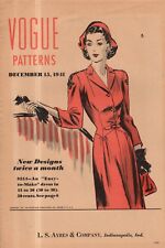 1941 vogue patterns for sale  Kaufman