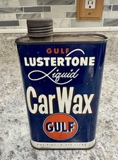 Lata de óleo vazia rara vintage Gulf Lustertone cera líquida para carro comprar usado  Enviando para Brazil