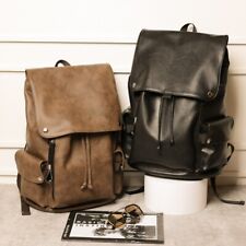Mochila retrô casual moderna masculina de couro mochila de viagem mochila de estudante comprar usado  Enviando para Brazil