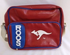 Bolsa satchel carteiro vintage cangurus roos couro vermelho pequena 16" viagem comprar usado  Enviando para Brazil