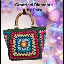 Borsa quadrotta granny usato  Vignate