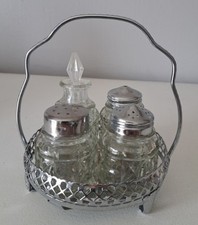 Vintage glass metal d'occasion  Expédié en Belgium