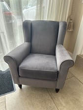 Pair grey velvet for sale  SWINDON