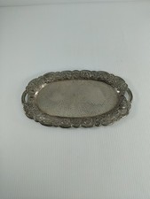 Bandeja retangular decorativa de metal flor estampa de rosa, usado comprar usado  Enviando para Brazil