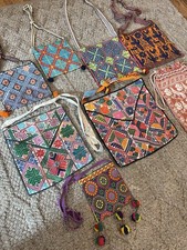 Lote de flores vintage mexicana Huichol bolsa tecida à mão bordada à mão festival boho comprar usado  Enviando para Brazil