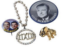 Usado, Lote de campanha anos 50-60 Nixon Lodge, Barry Goldwater, Stevenson Sparkman comprar usado  Enviando para Brazil
