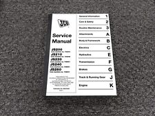 JCB JS200 Escavadeira de Esteira Loja Manual de Serviço de Reparo S/N 705001-Up, usado comprar usado  Enviando para Brazil