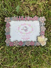 Moldura para foto rara vintage Hello Kitty Sanrio 2004 flores fofas glitter comprar usado  Enviando para Brazil