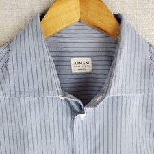 Camisa masculina ARMANI COLLECTZIONI tamanho grande feita na Itália botão frontal algodão azul, usado comprar usado Camisa masculina ARMANI COLLECTZIONI tamanho grande feita na Itália botão frontal algodão azul, usado comprar usado  Enviando para Brazil
