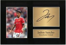 Jadon Sancho Man Utd Zdjęcie z autografem Limitowana podpisana edycja Pamiątki Druk na sprzedaż  Wysyłka do Poland