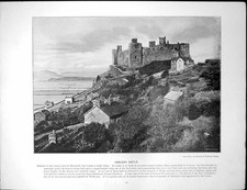 Old print harlech for sale  UK