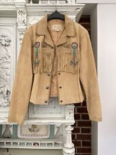 vintage fringed leather jacket for sale  NEWCASTLE