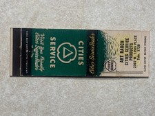AR124 Vintage Matchbook Capa Arte Rauch Cities Serviço Produtos Nova York NY comprar usado  Enviando para Brazil