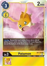 Digimon patamon bt1 for sale  SHEFFIELD