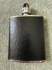 Vintage black leather for sale  LONGFIELD