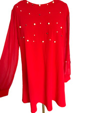 Robe rouge perles d'occasion  Flers