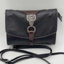 Bolsa carteira tiracolo vintage anos 90 Y2K Brighton Nepal organizadora de couro preta comprar usado  Enviando para Brazil
