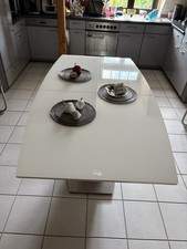 Esstisch weiß glasplatte gebraucht kaufen  Plauen