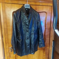 Kunstleder mantel schwarz gebraucht kaufen  Berlin