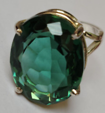 Anillo de plata de ley 925 con piedras preciosas de amatista verde de 47 quilates corte hecho a mano para 4 mujeres regalo segunda mano  Embacar hacia Mexico