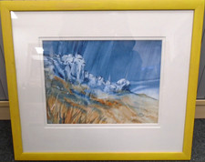Framed watercolour cow for sale  MIRFIELD