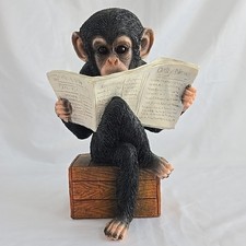 Monkey reading newspaper for sale  DEVIZES