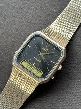 Casio AQ-431 Vintage Relógio Digital Analógico Feito no Japão Todo em Aço Inoxidável comprar usado Casio AQ-431 Vintage Relógio Digital Analógico Feito no Japão Todo em Aço Inoxidável comprar usado  Enviando para Brazil