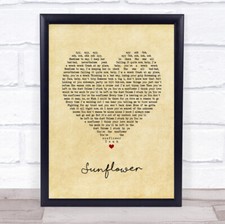 Sunflower vintage heart for sale  UK