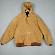 Usado, Jaqueta Carhartt Masculina Vintage XL Marrom Lona Forrada em Colcha Feita Nos EUA J140 BRN  comprar usado  Enviando para Brazil
