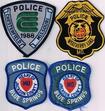 escolha 1 adesivo estilo antigo MO Police: Chesterfield/Weatherby Lake/Blue Springs (2diff) comprar usado  Enviando para Brazil