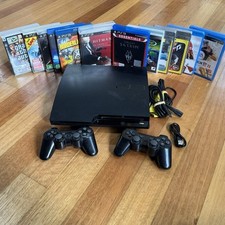 Console Sony PlayStation 3 PS3 Slim 320GB 12 jogos 2 pacote de controle CECH-3002B, usado comprar usado  Enviando para Brazil