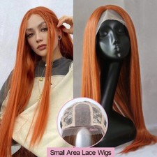 Cabelo sintético de renda de gengibre longo reto cor laranja fibra de alta temperatura comprar usado  Enviando para Brazil