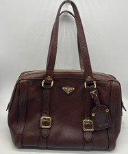Prada brown vitello for sale  Cedarhurst
