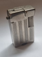 Vintage brass petrol lighter engraved art deco antique 1940's GAMMA Hungary #190 comprar usado  Enviando para Brazil