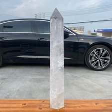 Obelisco de cristal branco claro natural grande 17,72 lb energia quartzo transparente, usado comprar usado  Enviando para Brazil