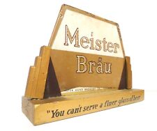 Bela placa Meister Brau Peter Hand Brewery Bar Top. Espelho com suporte. Década de 1950 comprar usado  Enviando para Brazil