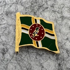 Usado, Boné chapéu boné lapela pin tom dourado bandeira do país bicicleta motocicleta Dominica comprar usado  Enviando para Brazil